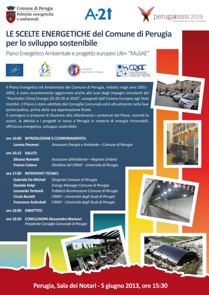 Locandina energia Perugia